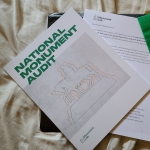 Photo of the printed materials produced for the National Monument Audit.