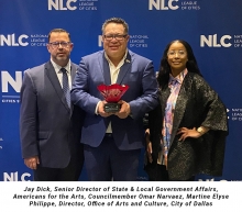 Jay Dick, Senior Director of State & Local Government Affairs, Americans for the Arts, Councilmember Omar Narvaez, Martine Elyse Philippe, Director, Office of Arts and Culture, City of Dallas